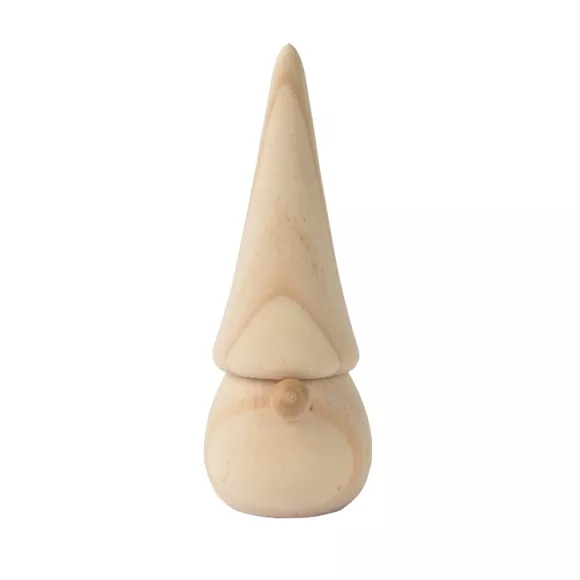 Houten kabouter om neer te zetten (H13 cm) Natuurlijke kerst