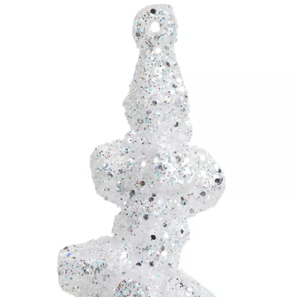 Estalactita para colgar (H25 cm) Hielo Blanco brillante