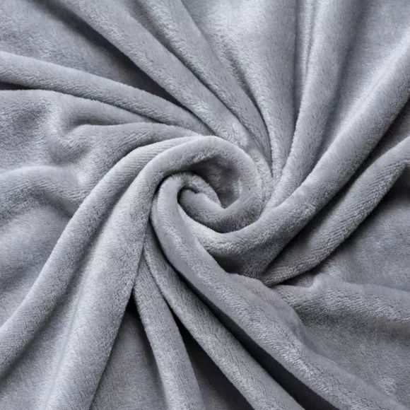 Manta suave en franela (125 x 150 cm) Didou Gris claro