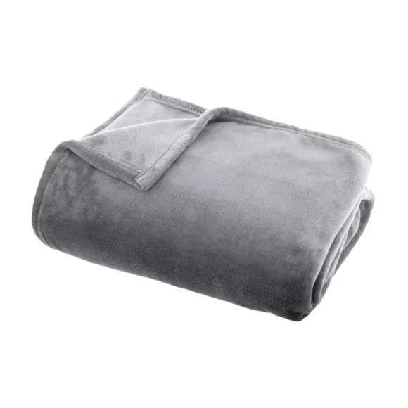 Manta suave en franela (125 x 150 cm) Didou Gris claro