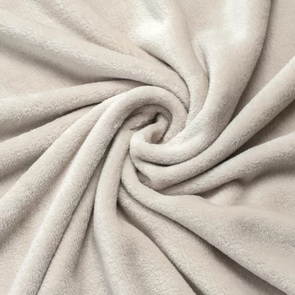 Manta suave en franela (125 x 150 cm) Didou Beige gris