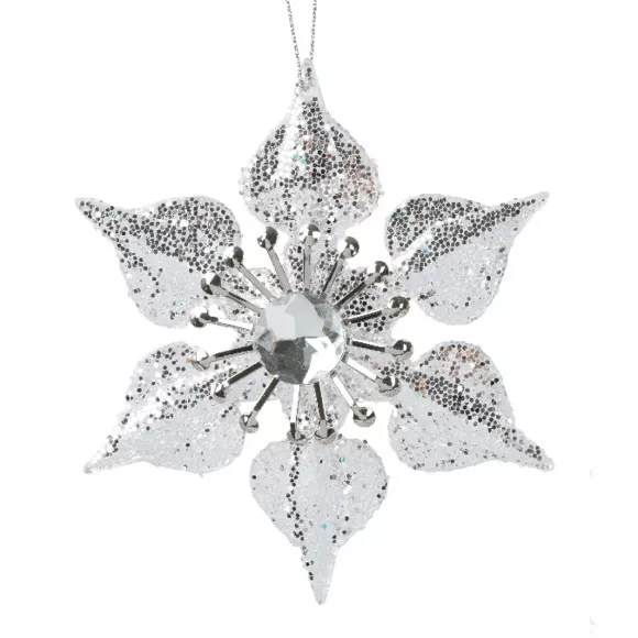 Flor decorativa para colgar (D9 cm) Portillo Plata