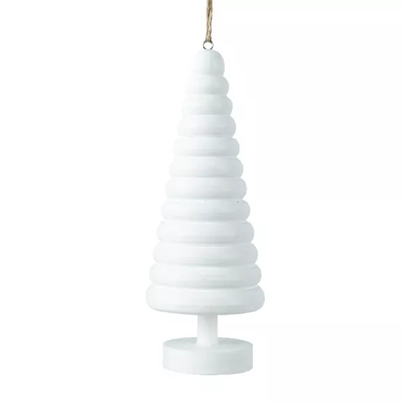 Hangende houten spar (H15 cm) Harmonie Wit