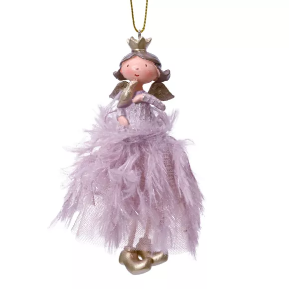 Princesse à suspendre (H12 cm) Jolie ange Rose