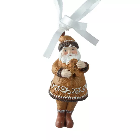 Papá Noel para colgar (H9 cm) Klaus en Pan de jengibre