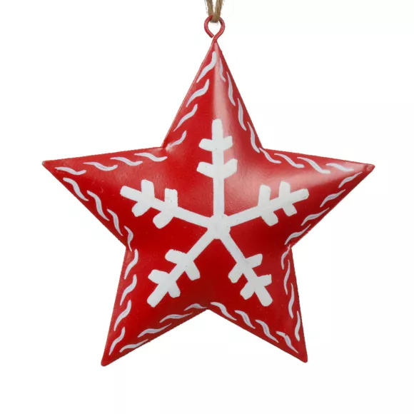 Estrella de Navidad para colgar de metal (D11 cm) Avoriaz Rojo