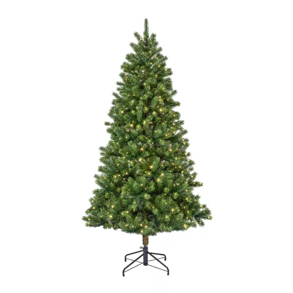 1 Ottowa sapin prelit dia96.00-H180.00cm-350L vert/blanc chaud