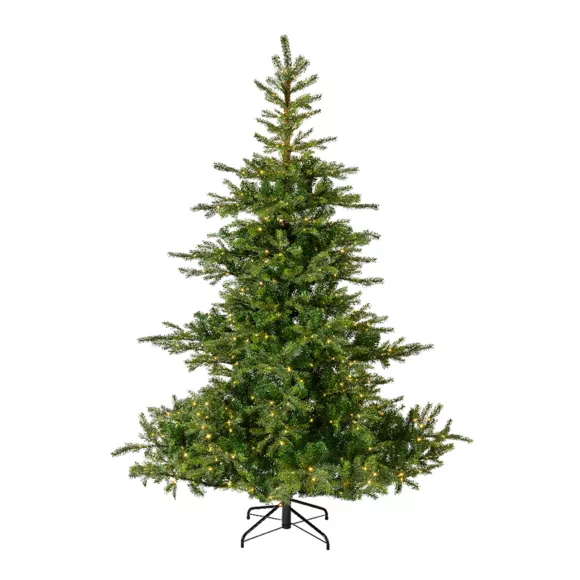 Árbol artificial de Navidad con luces 250 LED H150 cm Glorious Verde abeto