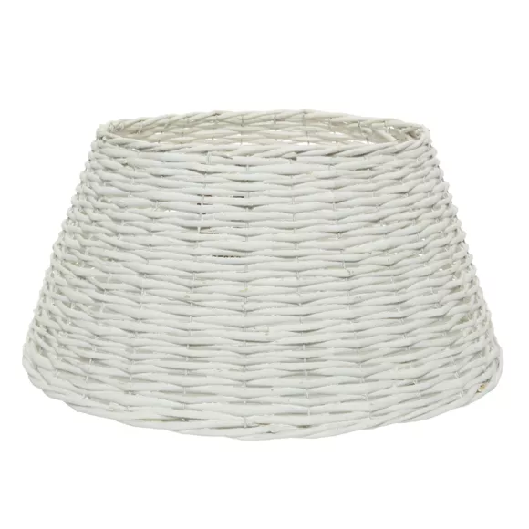 Cubre pie de árbol de mimbre (D70 cm) Sauce trenzado Blanco