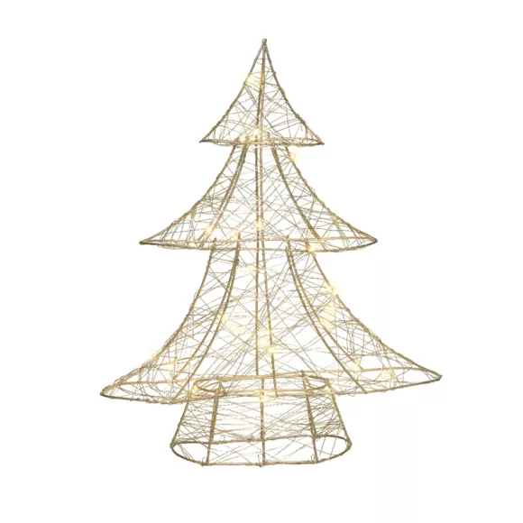 Beleuchteter Baum Batteriebetrieben 30 LED (H40 cm) Christmas Gold/Warmweiß