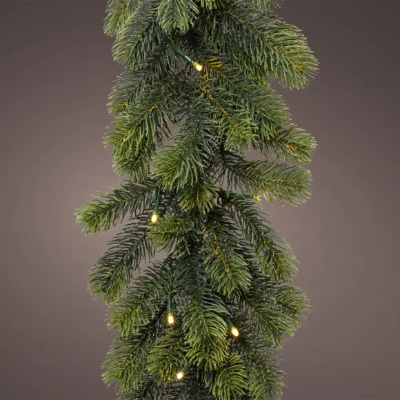 Ghirlanda di luci di abete con 50 LED (270 cm) Winnipeg Bianco caldo