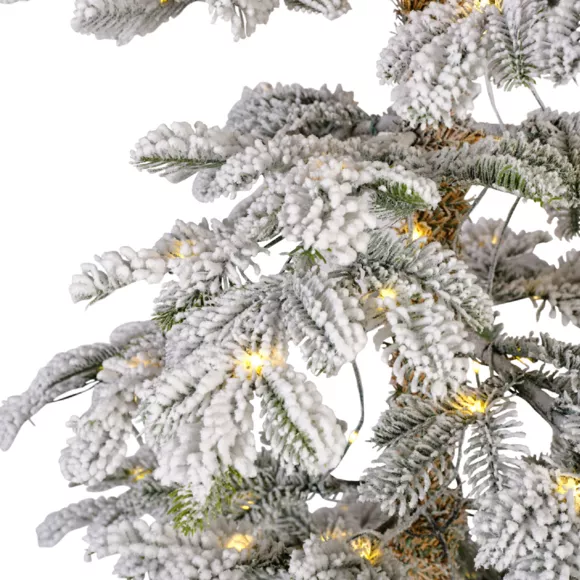Künstlicher Weihnachtsbaum für draußen mit 150 LEDs H180 cm Sierra Grün verschneit