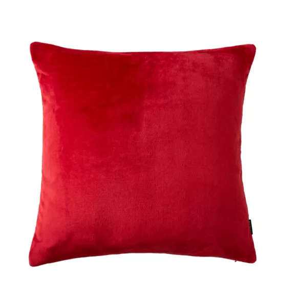 Housse de coussin carrée flanelle (60 x 60 cm) Didou Rouge