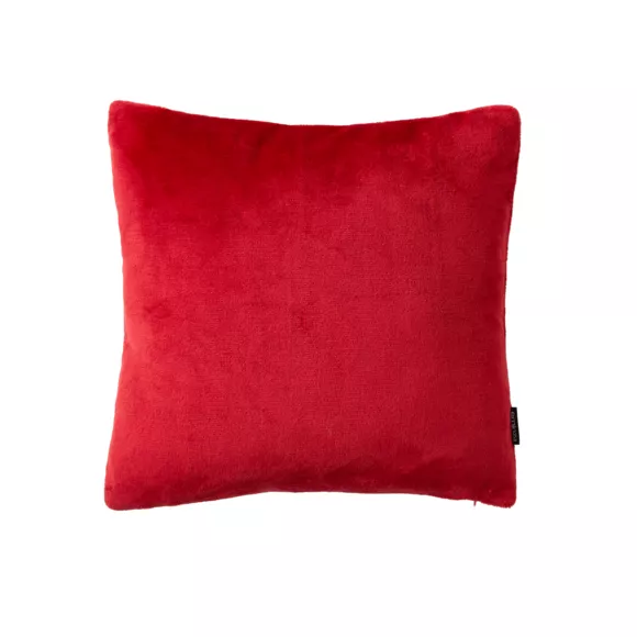 Housse de coussin carrée flanelle (45 x 45 cm) Didou Rouge