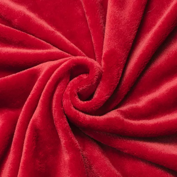 Housse de coussin carrée flanelle (45 x 45 cm) Didou Rouge