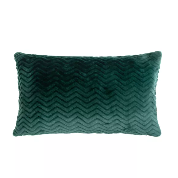 Coussin rectangulaire flanelle (40 x 60 cm) Zag Vert