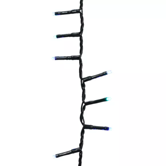 Guirlande lumineuse 34 m 1500 LED câble vert Luxe Tricolore Vert/Bleu/Blanc