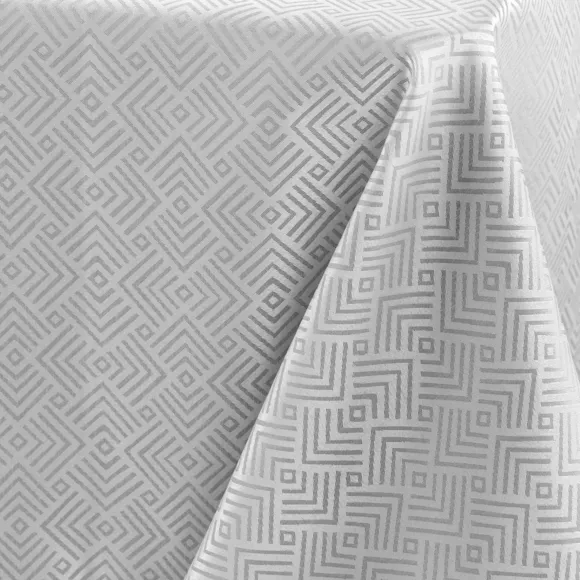 NAPPE RECTANGLE 140 x 250 CM JACQUARD ENDUIT AZULINE GRIS