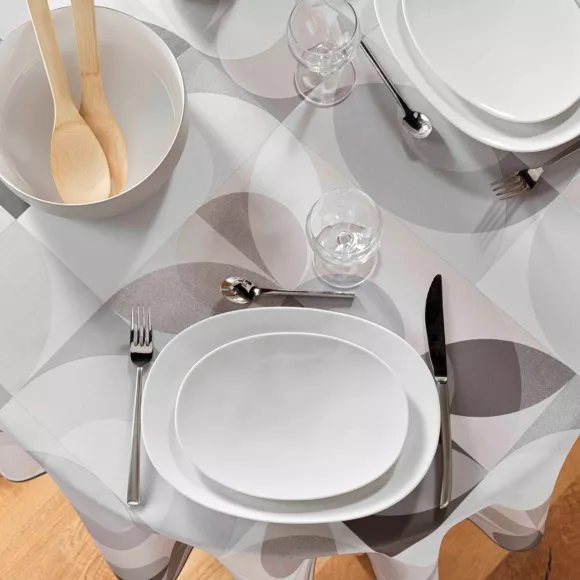 NAPPE RONDE (0) 180 CM POLYESTER IMPRIME TESSOURO NATUREL