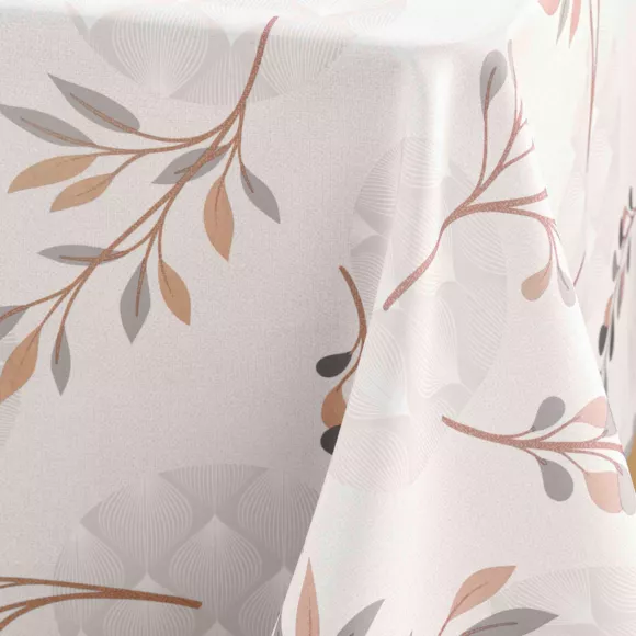 NAPPE RECTANGLE 150 x 240 CM POLYESTER IMPRIME MANOLA NATUREL