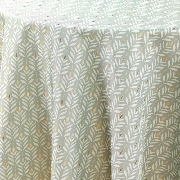 NAPPE RONDE (0) 180 CM POLYESTER IMPRIME METALLISE PIANA SAUGE