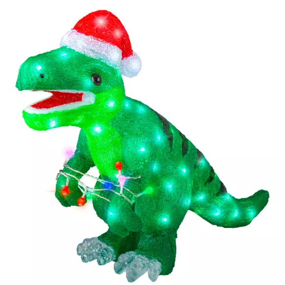 Lichtgevende dinosaurus 80 LED (H47 cm) Rex Koud Wit