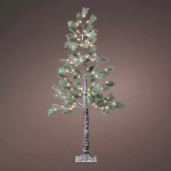 Lichtgevende boom 72 LED (H150 cm) Alpen Kerstboom groen besneeuwd/warm wit