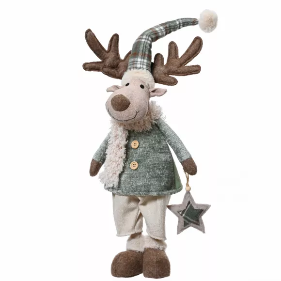 Kerst rendier staand (H82 cm) Meneer Chic Beige