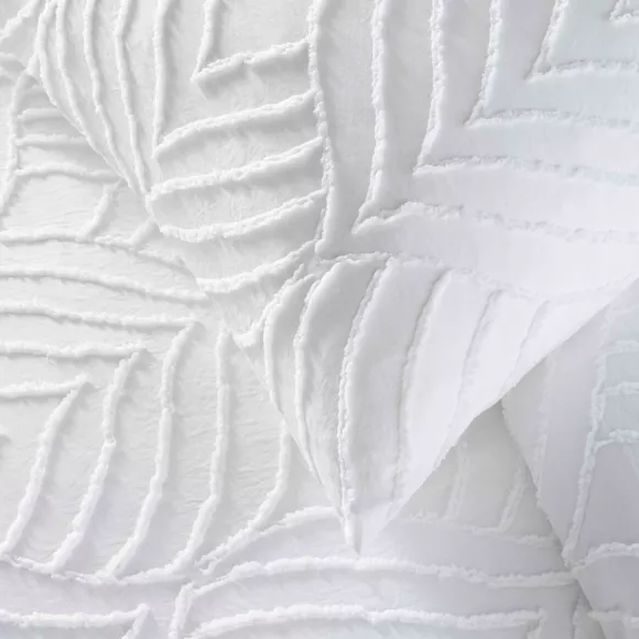 Funda nórdica y dos fundas de almohada de microfibra afelpada (240 x 220 cm) Heltie Blanco