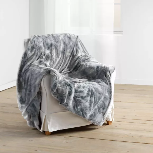 Manta  piel sintética (220 cm) Antartic Gris