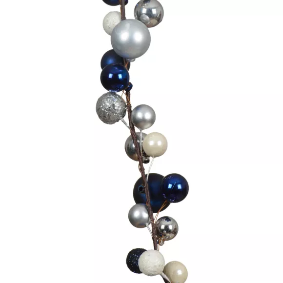 Guirlande de Noël (180 cm) Boules de Noël Bleu nuit