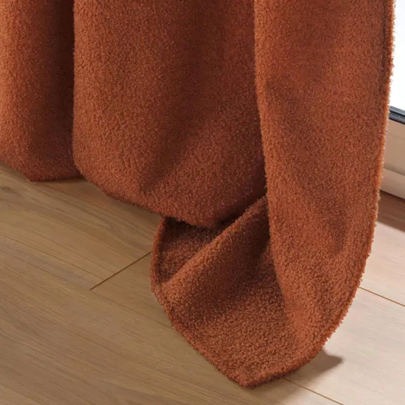 Gordijn met lussen (140 x 240 cm) Wooly Terracotta