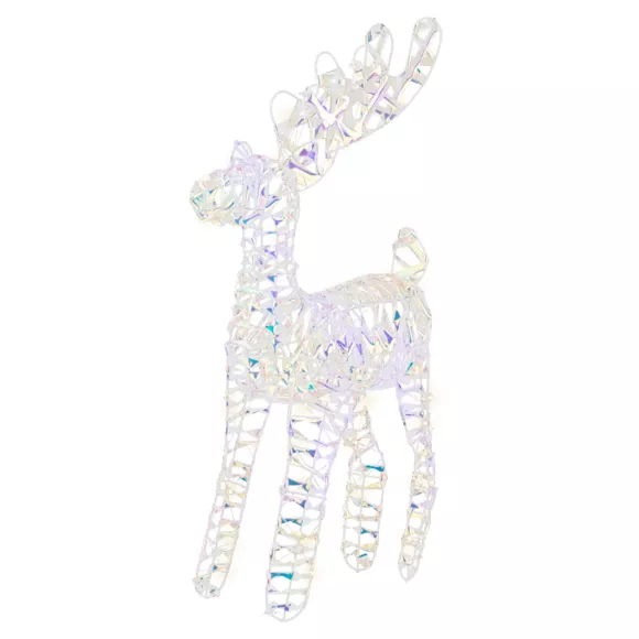 Renne lumineux à piles 50 LED (H50 cm) Ice Blanc froid