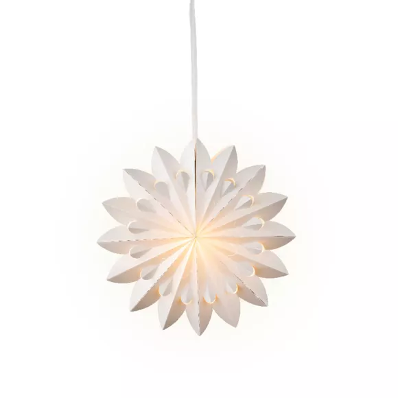 Hangende LED-papierlamp (D60 cm) Origami Floralia Grijs