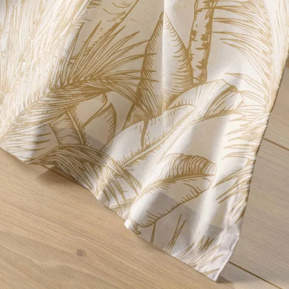 Cortina con ojales de tela de algodón (140 x 240 cm) Dune Beige 