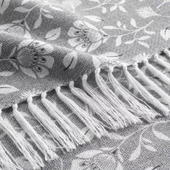 Plaid coton (125 x 150 cm) Flavie Gris