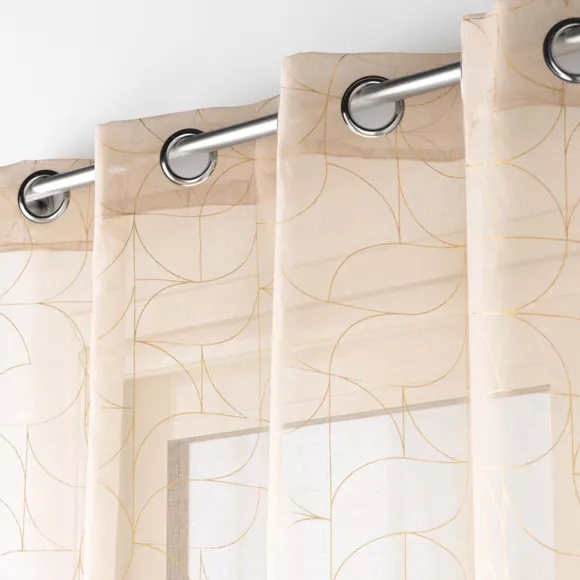Visillo con ojales (140 x 240 cm) LouxOro Beige