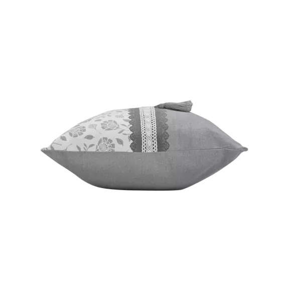 Cojín rectangular de tela de algodón (40 x 60 cm) Flavie Gris