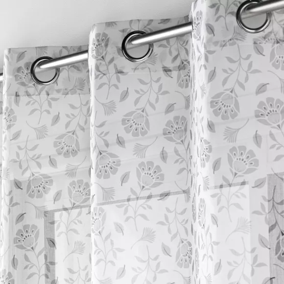 Visillo con ojales (140 x 240 cm) Flavie Gris