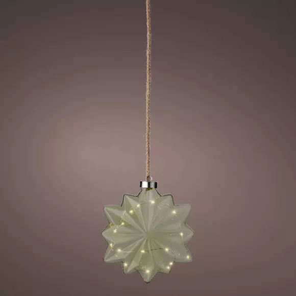 1 Micro LED fleur intŽrieur L8.00-W19.00-H19.00cm-15L vert/blanc chaud