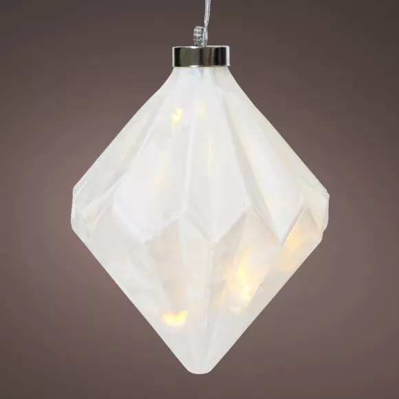 1 Micro LED diamant intŽrieur dia16.00-H20.00cm-15L frost/warm white