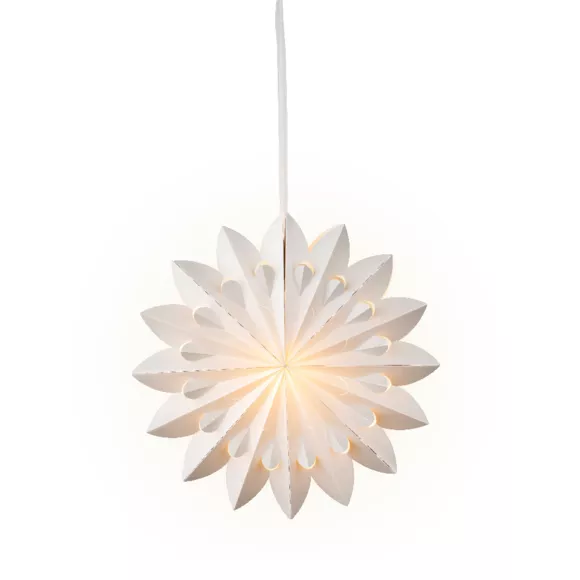 Suspension lumineuse papier LED (D40 cm) Origami Floralia Gris