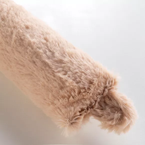Coussin bas de porte fausse fourrure (80 x 10 cm) Foxy Beige