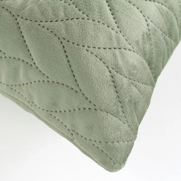 Housse de coussin carrée velours (40 x 40 cm) Daisy Vert sauge