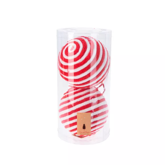 LOT DE 2 BOULES DE NOèL 12CM