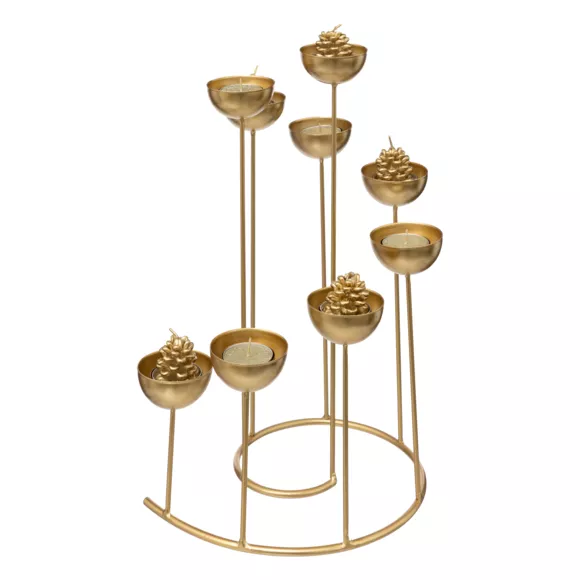 PHOTOPHORE SPIRALE 9 BOUGIE 35CM