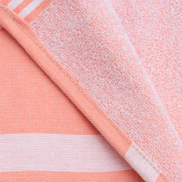 Fouta de algodón reciclado con forro absorvente (100 x 200 cm) Coralia Coral