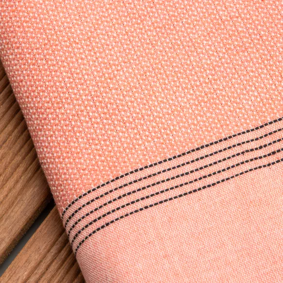 Fouta coton recyclé (100 x 200 cm) Beach Corail