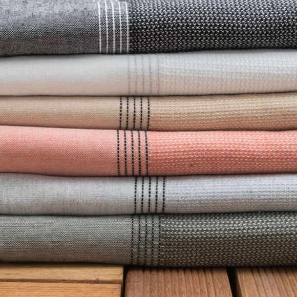 Strandtuch aus recycelter Baumwolle (100 x 200 cm) Beach Korallenrot