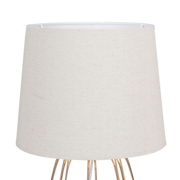 Tafellamp van metaal (H41 cm) Lucioles Beige en goudkleurig